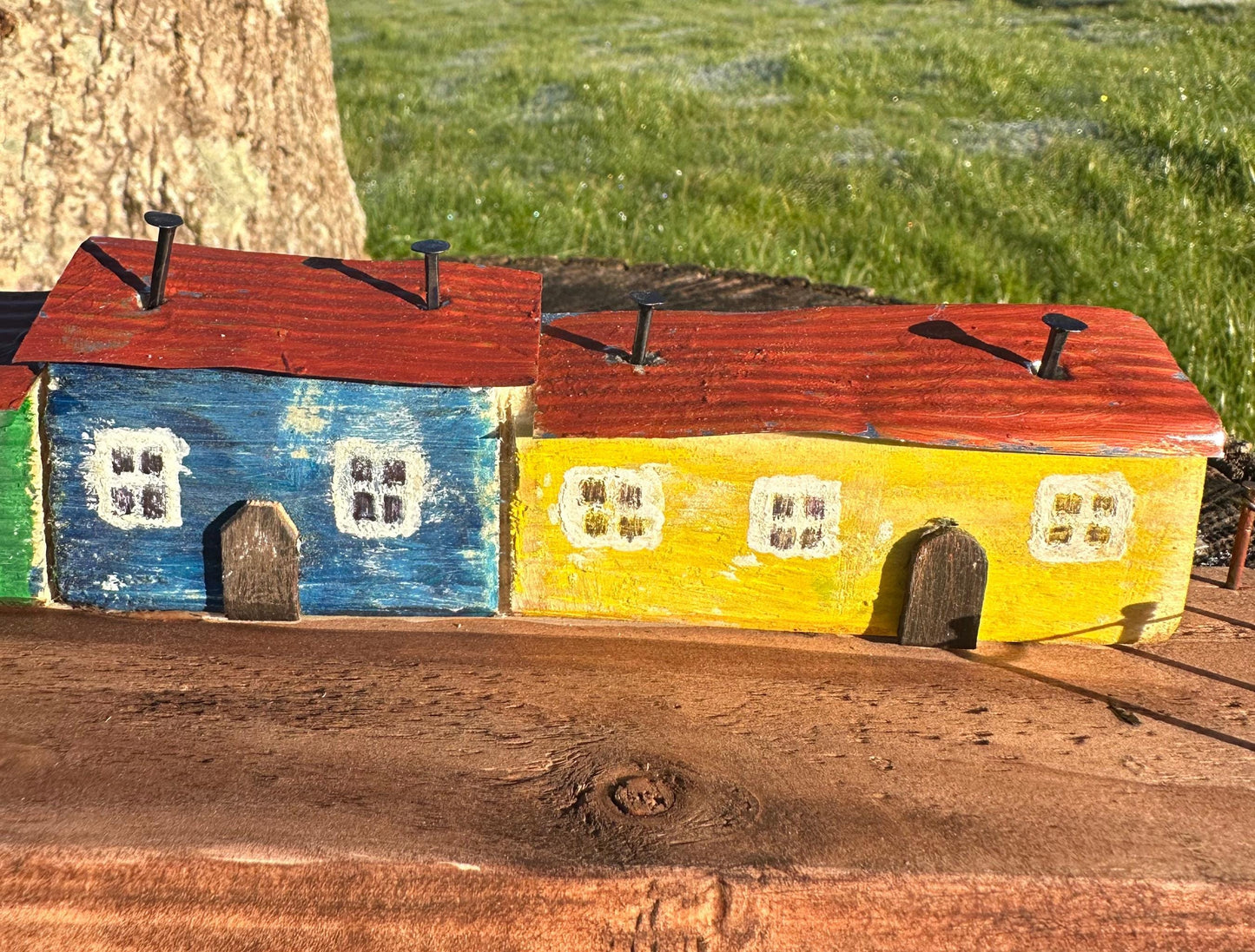 Wooden House Decor, Handmade Gift for Home & Cottage, Unique Rustic Decoration, Natural Wood Art Piece