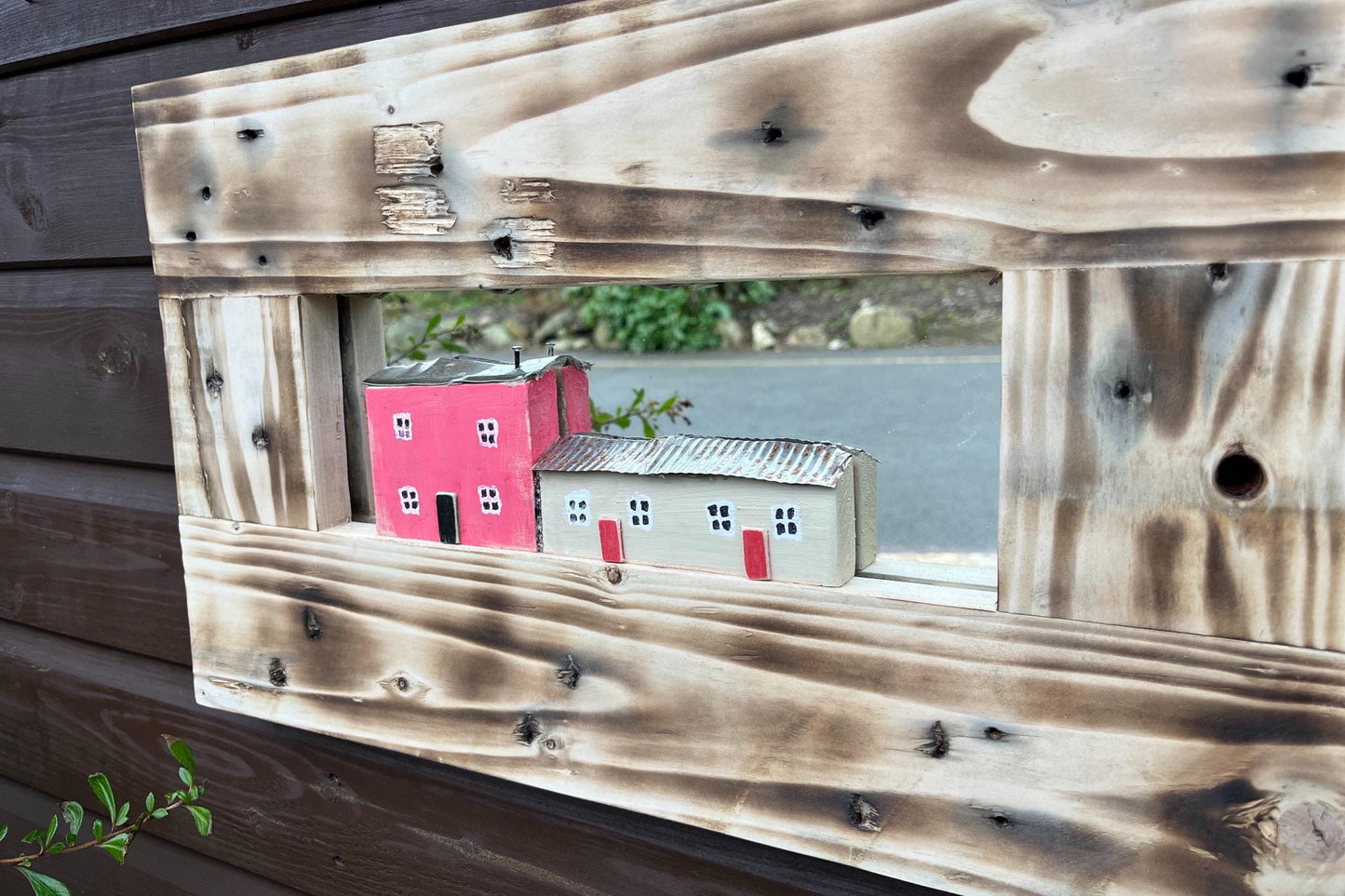 Stunning Welsh Farmhouse Scene Mirror | Rustic Handmade Wood Wall Hanging & Eco-Friendly Home Decor Made From Recycled, Reclaimed Materials